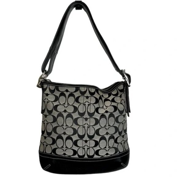 Coach Handbags - Coach Y2K Canvas and Leather Handbag/Crossbody